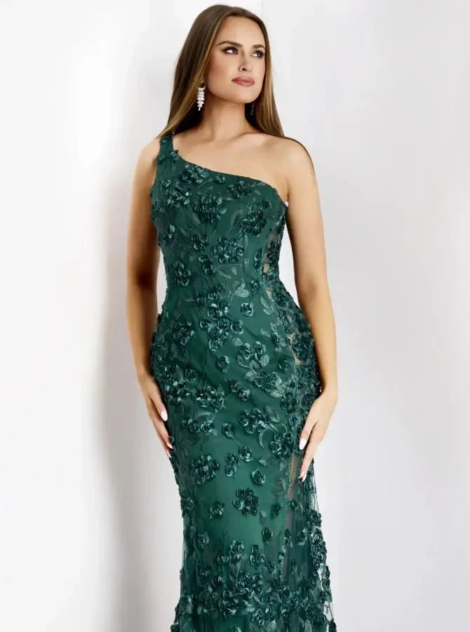 Model wearing a evening gown