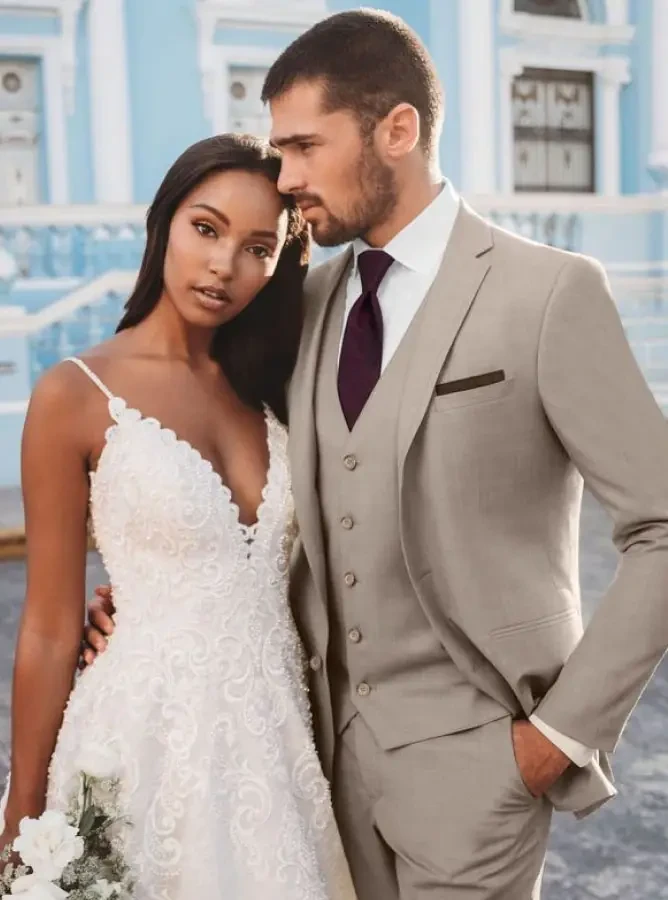 Model wearing a menswear suit