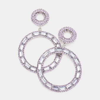 Crown Jewel Style #Baguette Hoop (Lavernder) #0 thumbnail