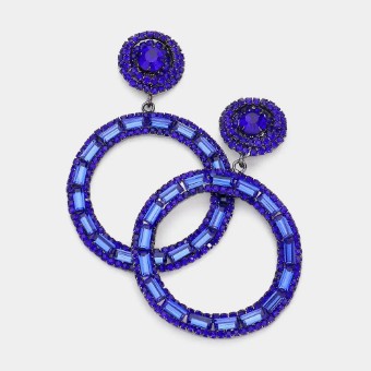 Crown Jewel Style #Baguette Hoop (Royal) #0 thumbnail