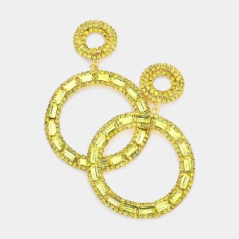 Crown Jewel Style #Baguette Hoop (Yellow) #0 thumbnail