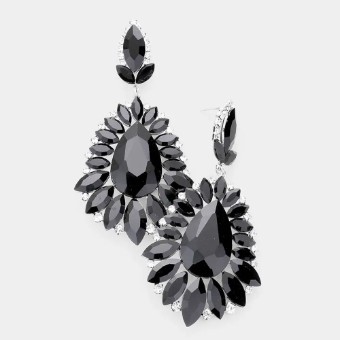 Crown Jewel Style #Chunky Pear Drop Jet #0 thumbnail