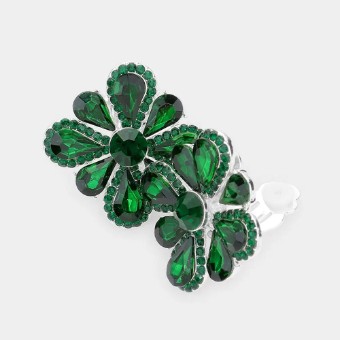 Crown Jewel Style #Clover Clip On (Emerald) #0 thumbnail