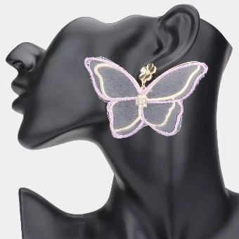 Crown Jewel Style #Embellished Mesh Butterfly (lavender) #0 thumbnail