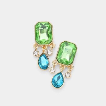 Crown Jewel Style #Emerald Stud Dangle (Peridot) #0 thumbnail