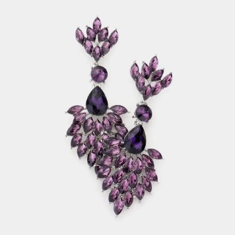 Crown Jewel Style #Marquise Cluster Dangle (Amythest) #0 thumbnail