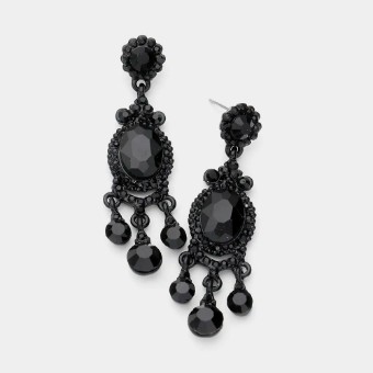 Crown Jewel Style #Multi Stone Dangle Jet #0 thumbnail