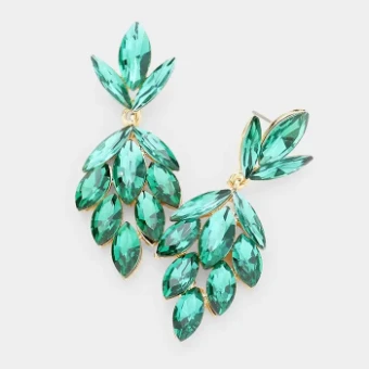 Crown Jewel Style #Navette Floral Drop (Emerald) #0 thumbnail