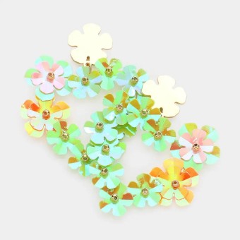 Crown Jewel Style #Open Heart Flower Cluster (Green/Yellow) #0 thumbnail