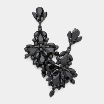 Crown Jewel Style #Oversized Statement Dangle (Jet) #0 thumbnail