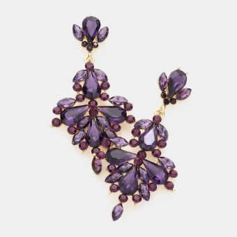 Crown Jewel Style #Oversized Statement Dangle (Purple) #0 thumbnail