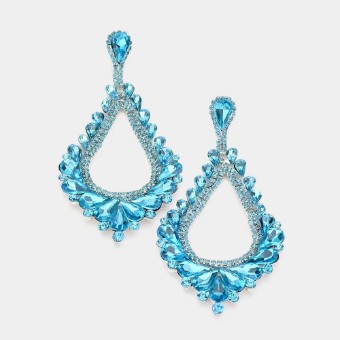 Crown Jewel Style #Oversized Teardrop Cutout Aqua #0 thumbnail