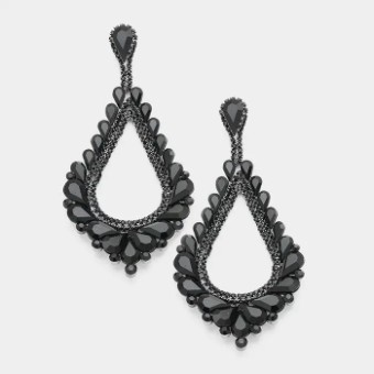 Crown Jewel Style #Oversized Teardrop Cutout Jet #0 thumbnail