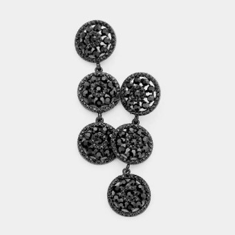 Crown Jewel Style #Pave Circle Drop Jet #0 thumbnail