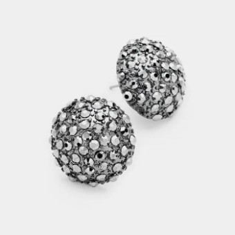 Crown Jewel Style #Pave Dome (Hematite) #0 thumbnail