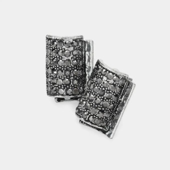 Crown Jewel Style #Pave Half Hoop (Hematite) #0 thumbnail