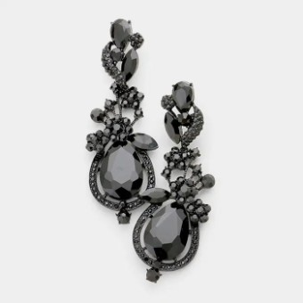 Crown Jewel Style #Pear Drop Vine Jet #0 thumbnail