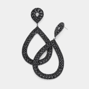 Crown Jewel Style #Pear Open Hoop Navy #0 thumbnail