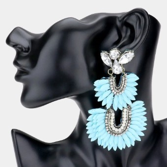 Crown Jewel Style #Pearl Stone Embellished Boho Dangle #0 thumbnail