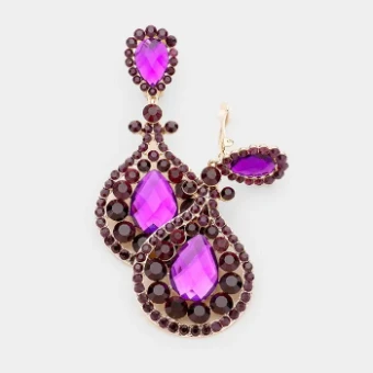 Crown Jewel Style #Purple Large Drop Clip on #0 thumbnail