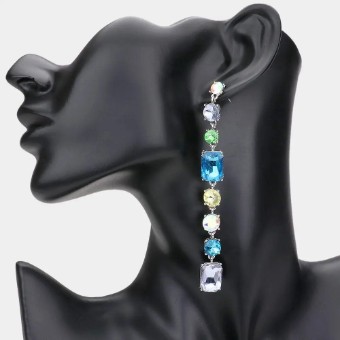 Crown Jewel Style #Round Rectangle Dangle (Blue Multi) #0 thumbnail