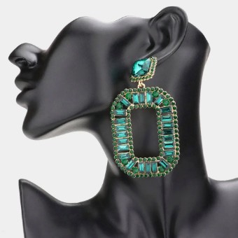 Crown Jewel Style #Round Rectangle Stone Cluster Open Octagon (Emerald) #0 thumbnail