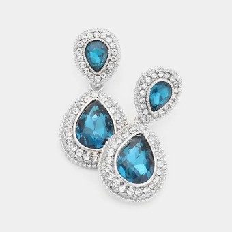 Crown Jewel Style #Small Halo Drop Blue Zircon #0 thumbnail