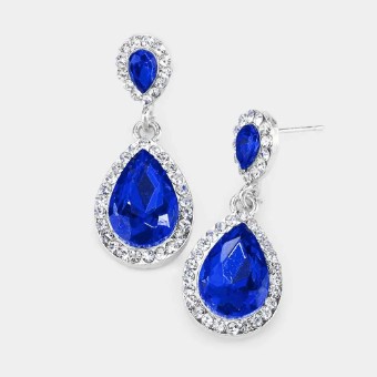 Crown Jewel Style #Small Pave Halo Drop Royal #0 thumbnail