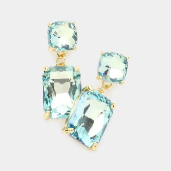 Crown Jewel Style #Square Rectangle Link Dangle (Aqua) #0 thumbnail