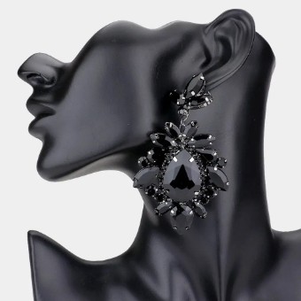 Crown Jewel Style #Teardrop Centered Dangle (JET) #0 thumbnail