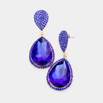 Crown Jewel Style #Teardrop Rhinestone Trim (Sapphire) #0 thumbnail