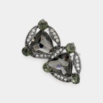 Crown Jewel Style #Triangle Pave Trim Stud (Black Diamond) #0 thumbnail