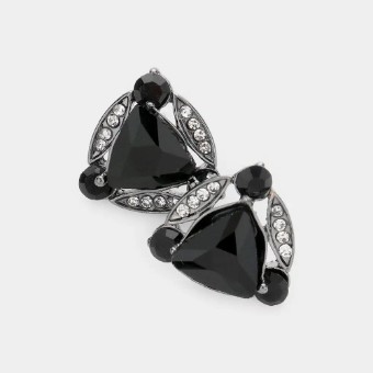 Crown Jewel Style #Triangle Pave Trim Stud (Jet) #0 thumbnail