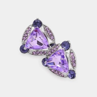 Crown Jewel Style #Triangle Pave Trim Stud (Purple) #0 thumbnail