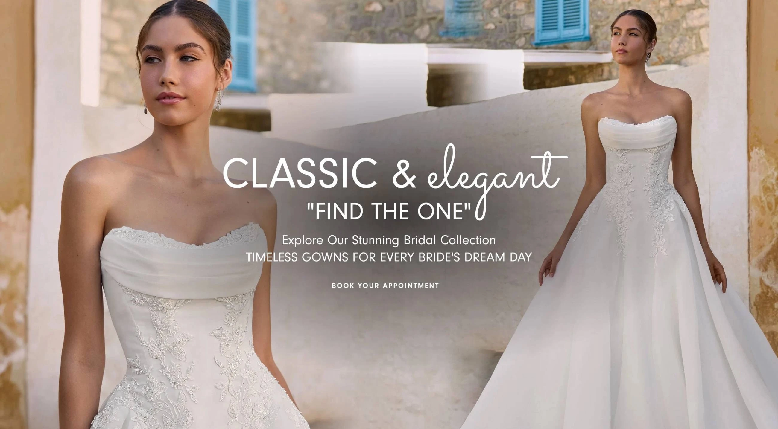 Classic & Elegant Bridal Collection Desktop Banner