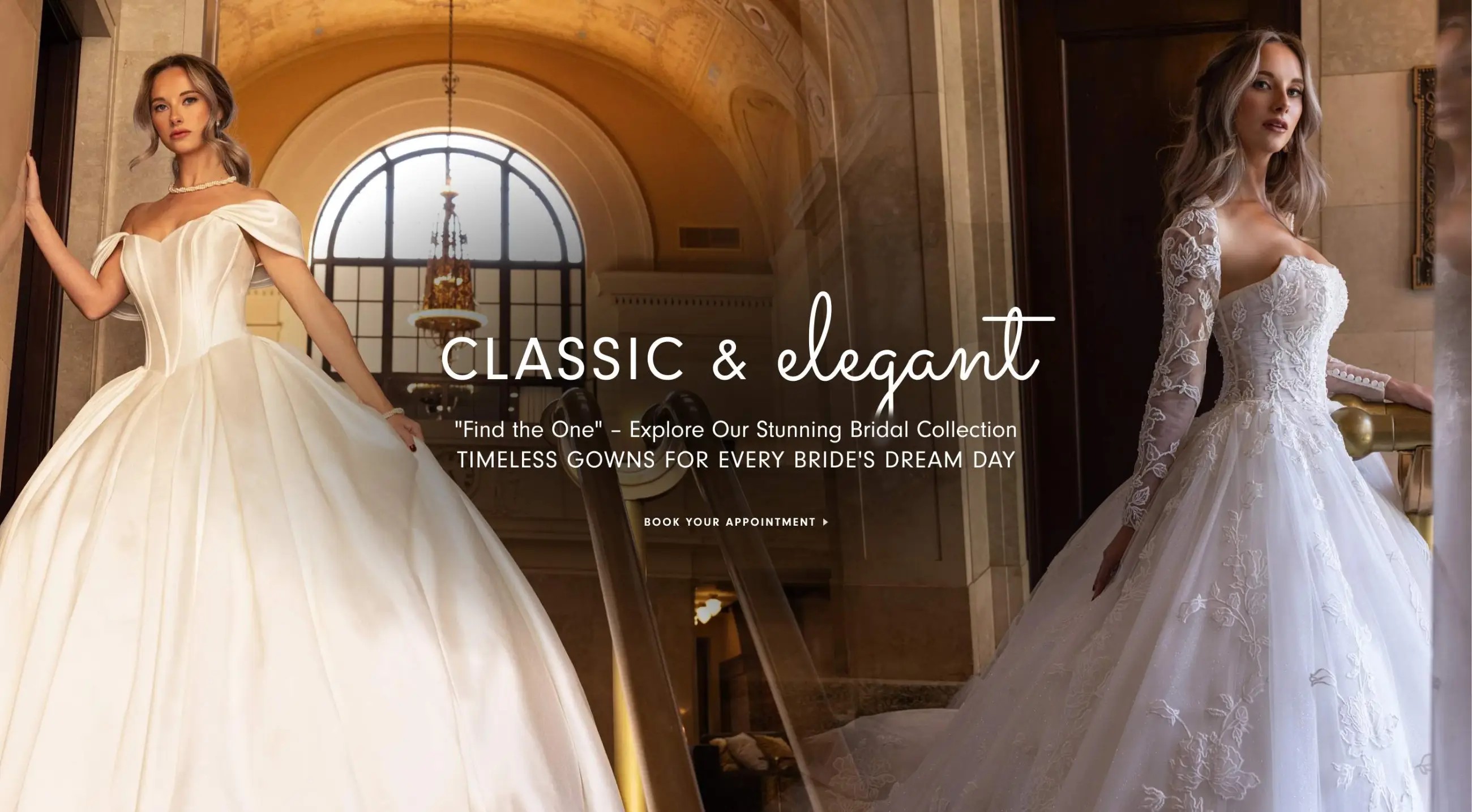 Classic & Elegant Bridal Collection Desktop Banner